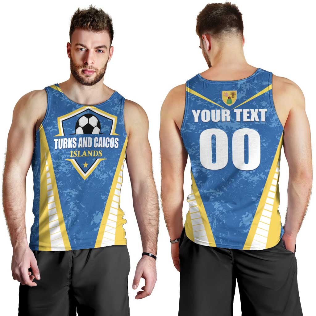 Custom Turks and Caicos Islands Football Men Tank Top Team TCI Go Champions