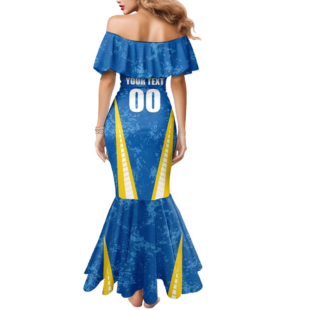 Custom Turks and Caicos Islands Football Mermaid Dress Team TCI Go Champions