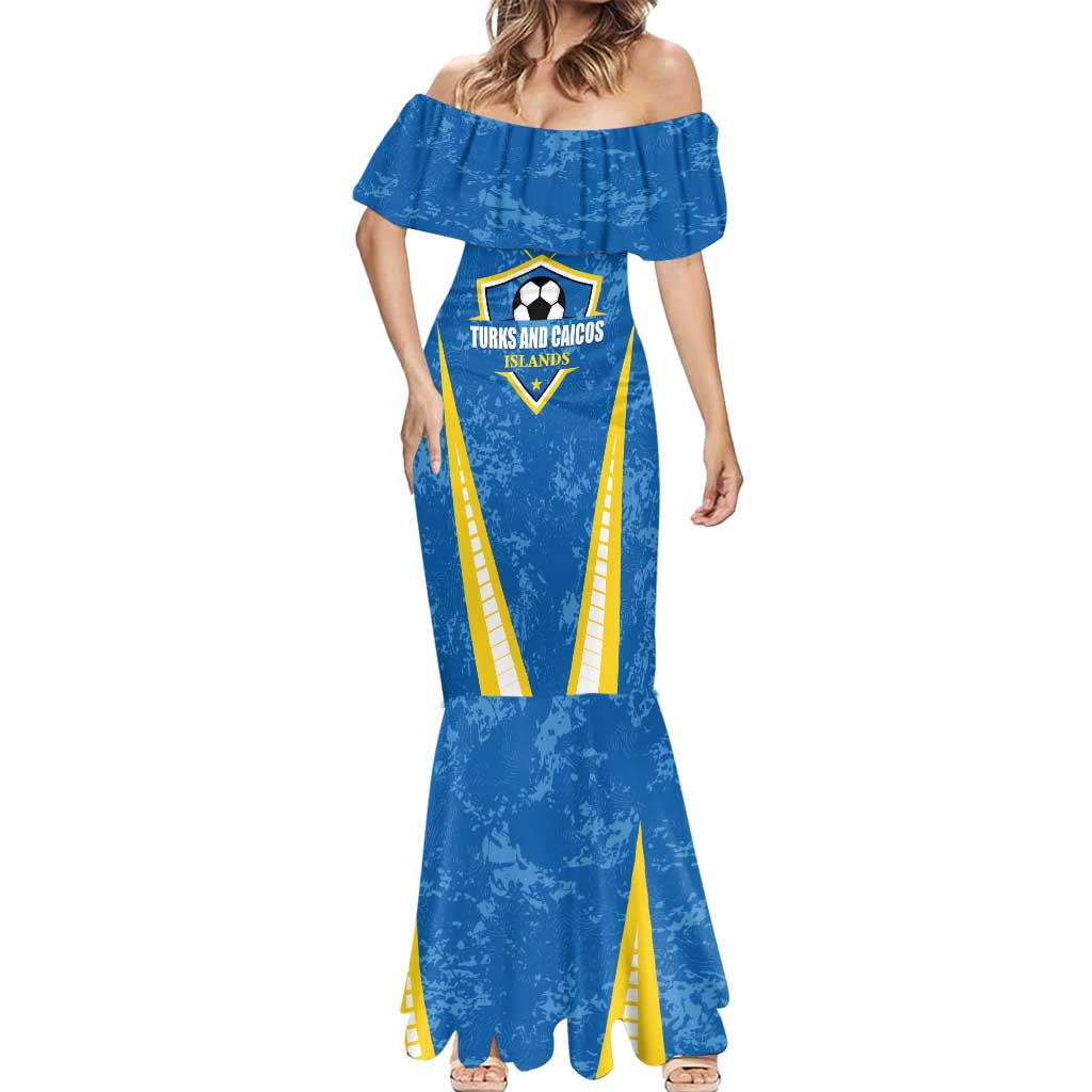 Custom Turks and Caicos Islands Football Mermaid Dress Team TCI Go Champions