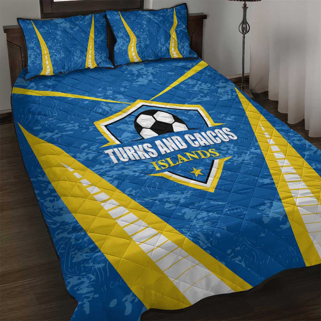 Turks and Caicos Islands Football Quilt Bed Set Team TCI Go Champions