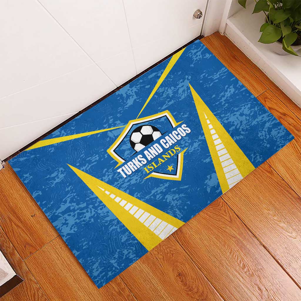 Turks and Caicos Islands Football Rubber Doormat Team TCI Go Champions