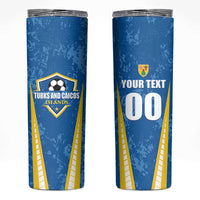 Custom Turks and Caicos Islands Football Skinny Tumbler Team TCI Go Champions