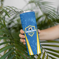 Custom Turks and Caicos Islands Football Skinny Tumbler Team TCI Go Champions
