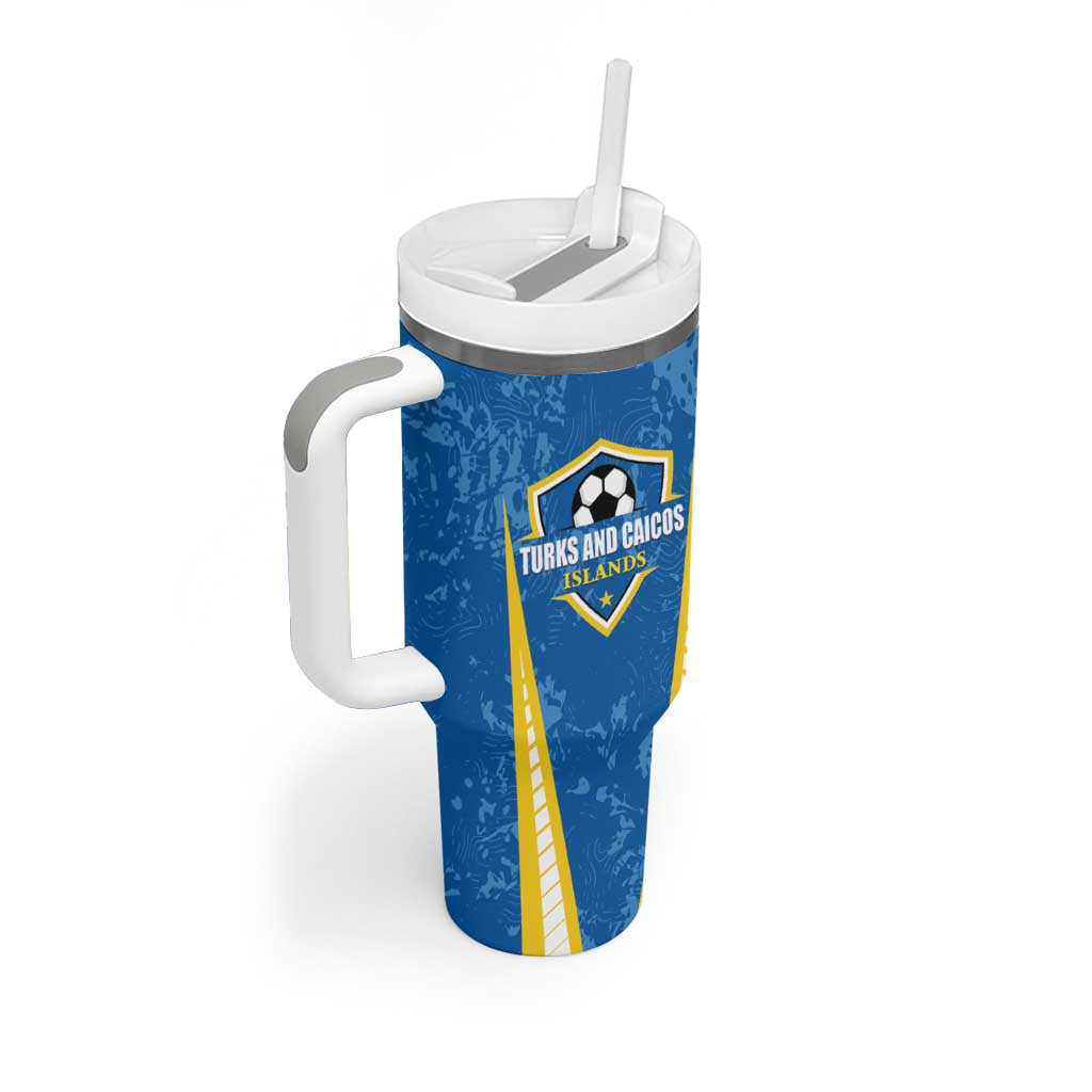 Custom Turks and Caicos Islands Football Tumbler With Handle Team TCI Go Champions