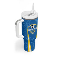 Custom Turks and Caicos Islands Football Tumbler With Handle Team TCI Go Champions