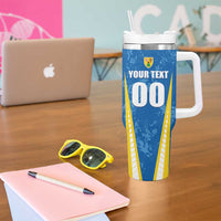 Custom Turks and Caicos Islands Football Tumbler With Handle Team TCI Go Champions