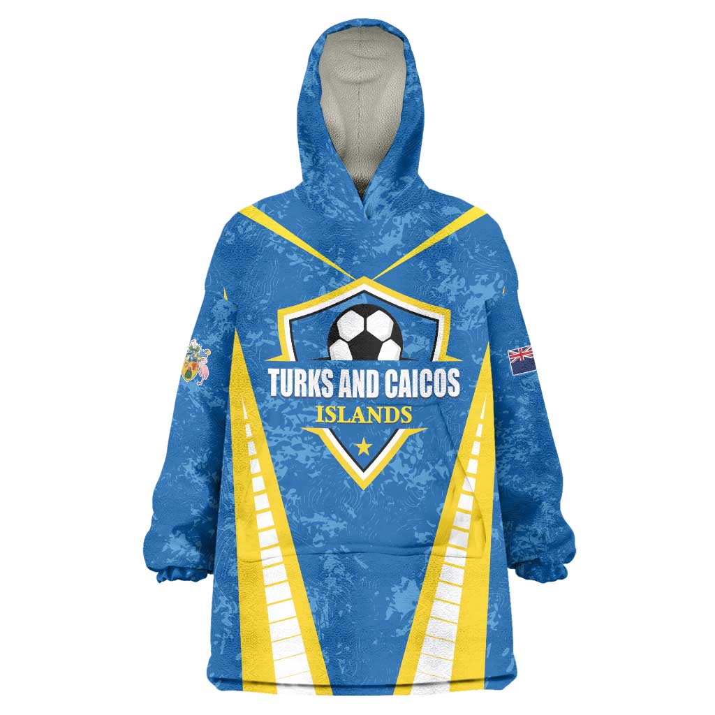 Custom Turks and Caicos Islands Football Wearable Blanket Hoodie Team TCI Go Champions
