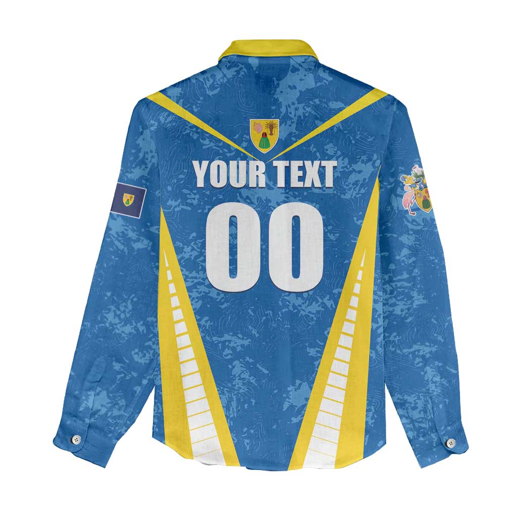 Custom Turks and Caicos Islands Football Women Casual Shirt Team TCI Go Champions