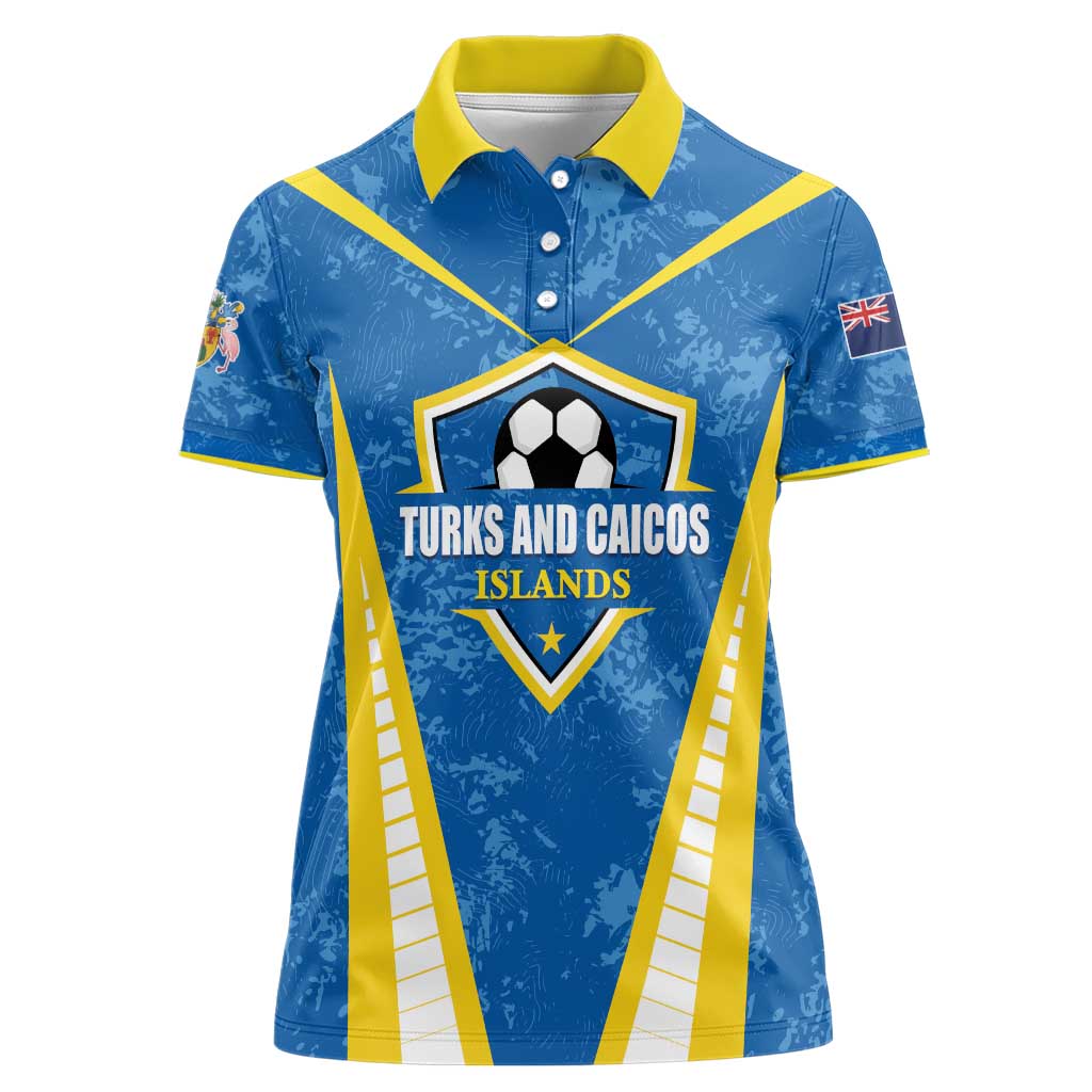 Custom Turks and Caicos Islands Football Women Polo Shirt Team TCI Go Champions