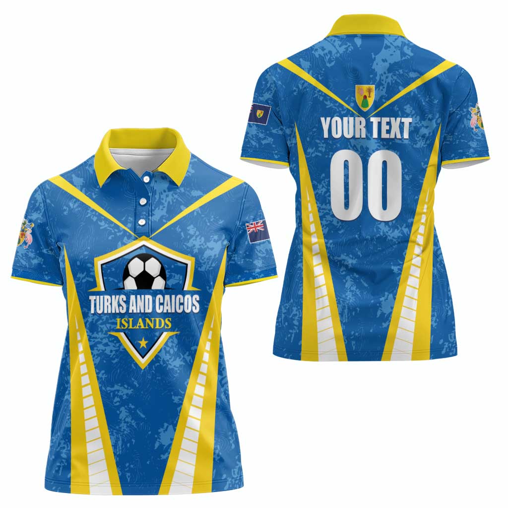 Custom Turks and Caicos Islands Football Women Polo Shirt Team TCI Go Champions