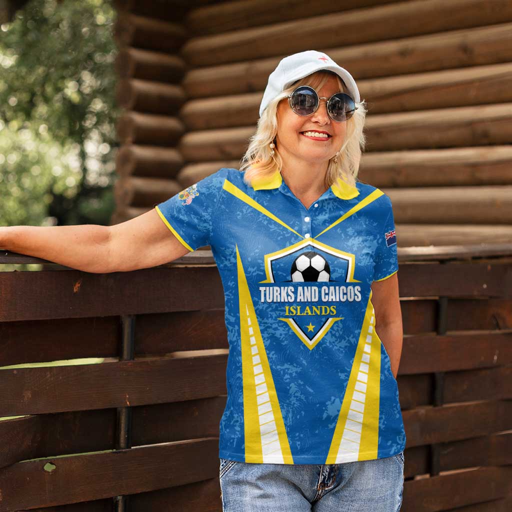 Custom Turks and Caicos Islands Football Women Polo Shirt Team TCI Go Champions
