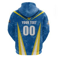 Custom Turks and Caicos Islands Football Zip Hoodie Team TCI Go Champions