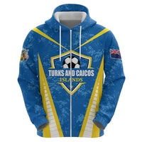 Custom Turks and Caicos Islands Football Zip Hoodie Team TCI Go Champions