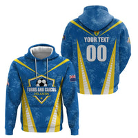 Custom Turks and Caicos Islands Football Zip Hoodie Team TCI Go Champions