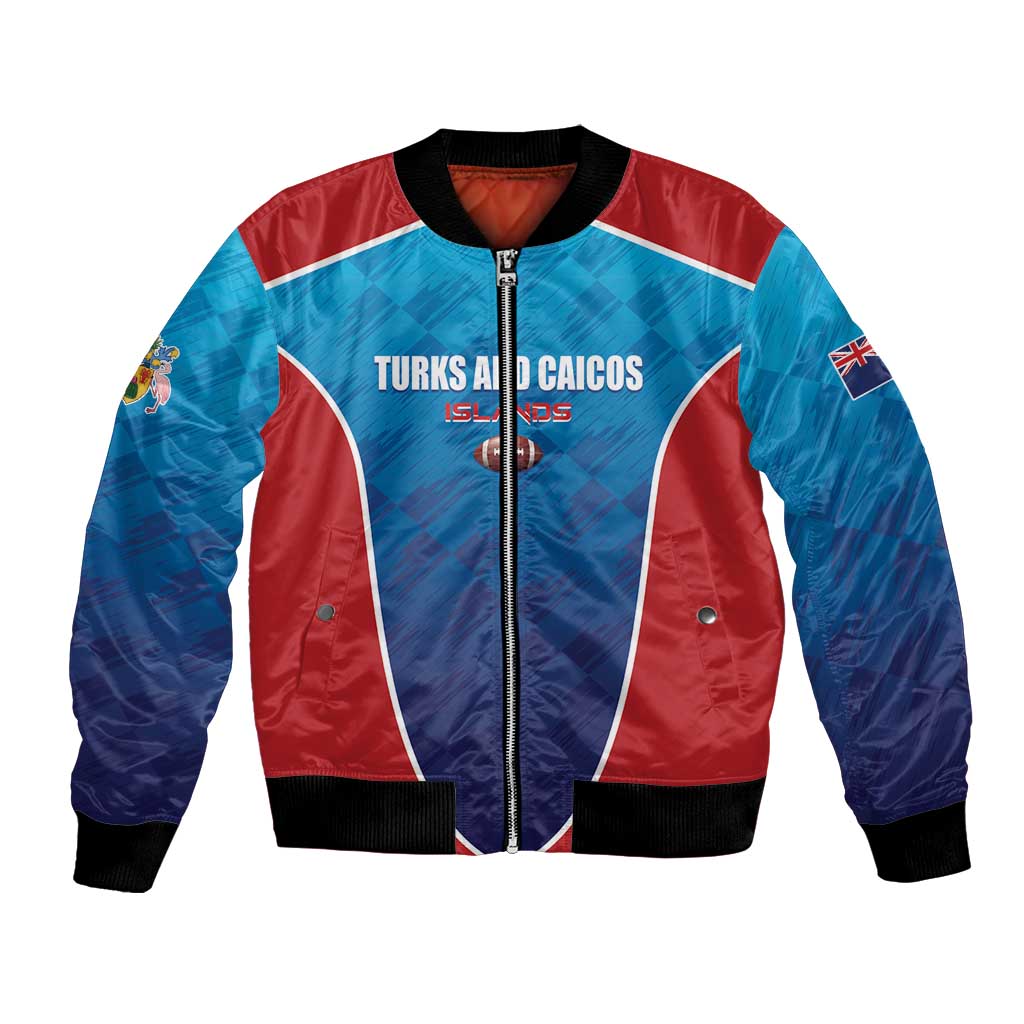 Custom Turks and Caicos Islands Rugby Bomber Jacket TCI Team Come On