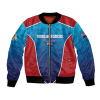 Custom Turks and Caicos Islands Rugby Bomber Jacket TCI Team Come On