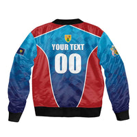 Custom Turks and Caicos Islands Rugby Bomber Jacket TCI Team Come On