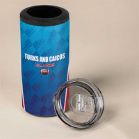 Custom Turks and Caicos Islands Rugby 4 in 1 Can Cooler Tumbler TCI Team Come On