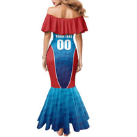 Custom Turks and Caicos Islands Rugby Family Matching Mermaid Dress and Hawaiian Shirt TCI Team Come On