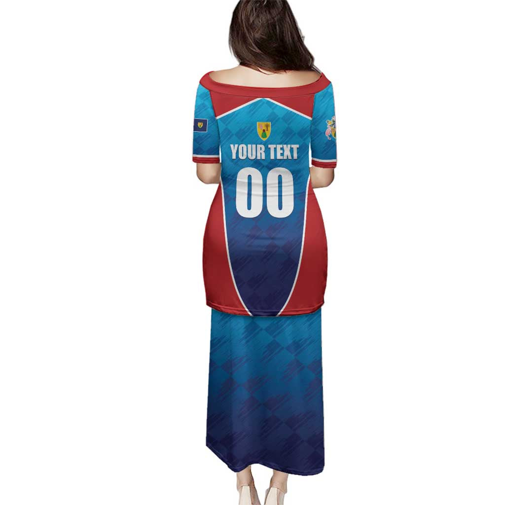 Custom Turks and Caicos Islands Rugby Family Matching Puletasi and Hawaiian Shirt TCI Team Come On