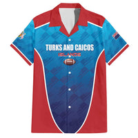 Custom Turks and Caicos Islands Rugby Family Matching Short Sleeve Bodycon Dress and Hawaiian Shirt TCI Team Come On