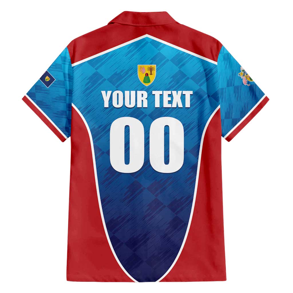 Custom Turks and Caicos Islands Rugby Family Matching Tank Maxi Dress and Hawaiian Shirt TCI Team Come On