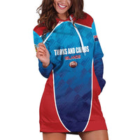 Custom Turks and Caicos Islands Rugby Hoodie Dress TCI Team Come On