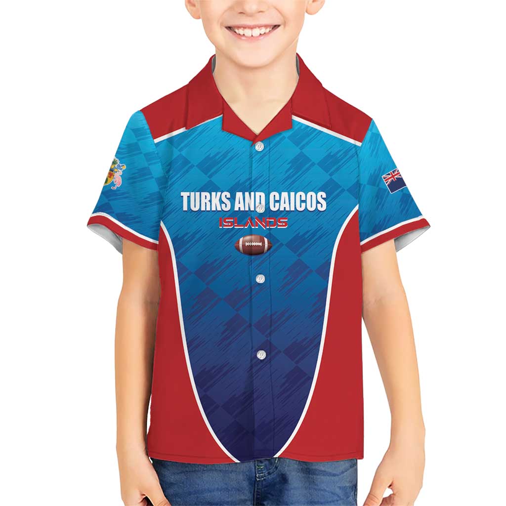 Custom Turks and Caicos Islands Rugby Kid Hawaiian Shirt TCI Team Come On