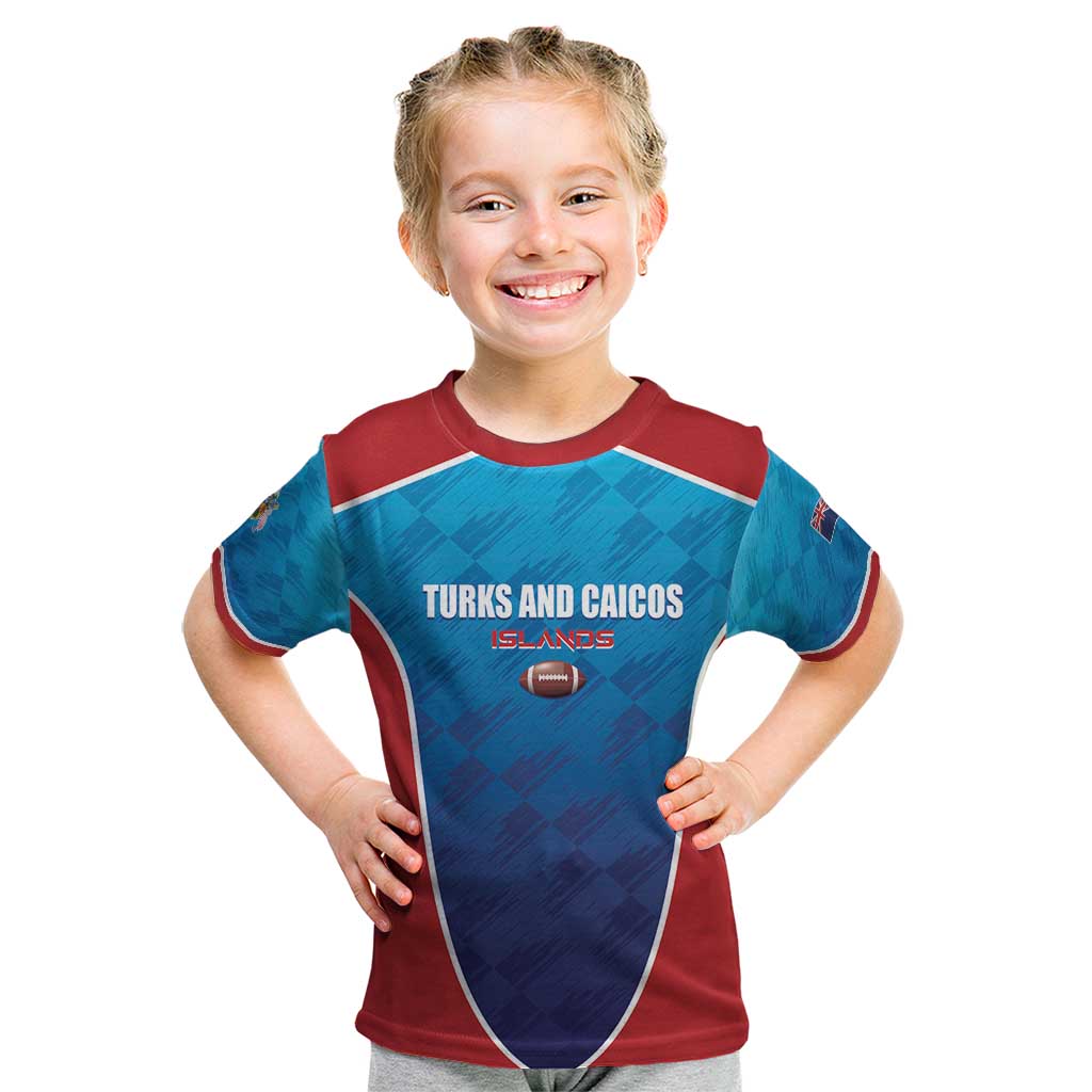 Custom Turks and Caicos Islands Rugby Kid T Shirt TCI Team Come On