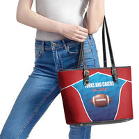 Turks and Caicos Islands Rugby Leather Tote Bag TCI Team Come On