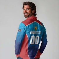 Custom Turks and Caicos Islands Rugby Long Sleeve Polo Shirt TCI Team Come On