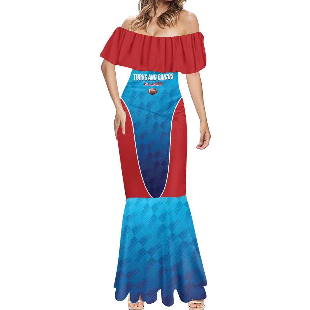 Custom Turks and Caicos Islands Rugby Mermaid Dress TCI Team Come On