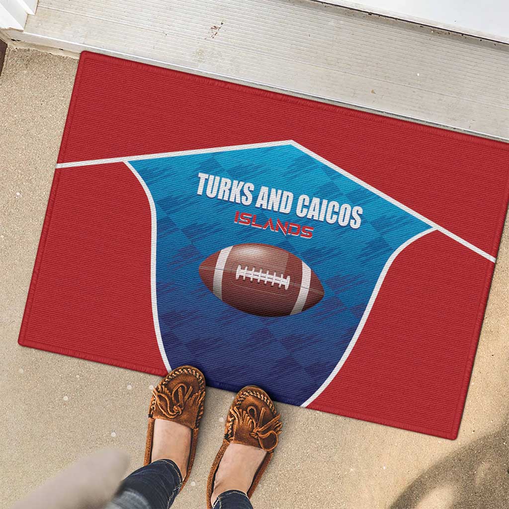 Turks and Caicos Islands Rugby Rubber Doormat TCI Team Come On