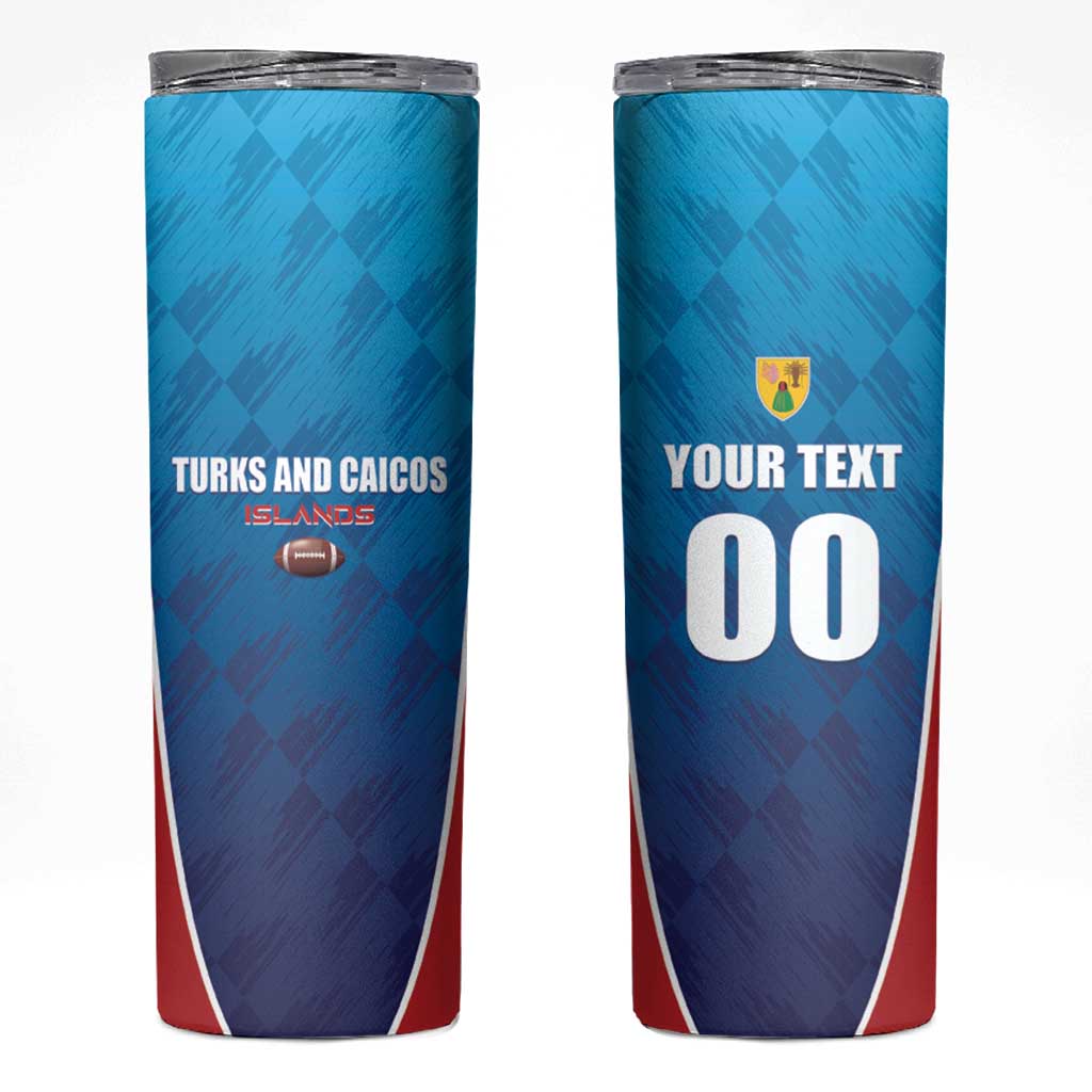 Custom Turks and Caicos Islands Rugby Skinny Tumbler TCI Team Come On