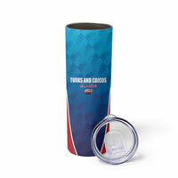 Custom Turks and Caicos Islands Rugby Skinny Tumbler TCI Team Come On