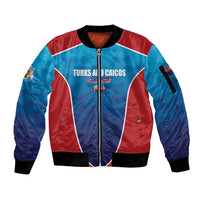 Custom Turks and Caicos Islands Rugby Sleeve Zip Bomber Jacket TCI Team Come On