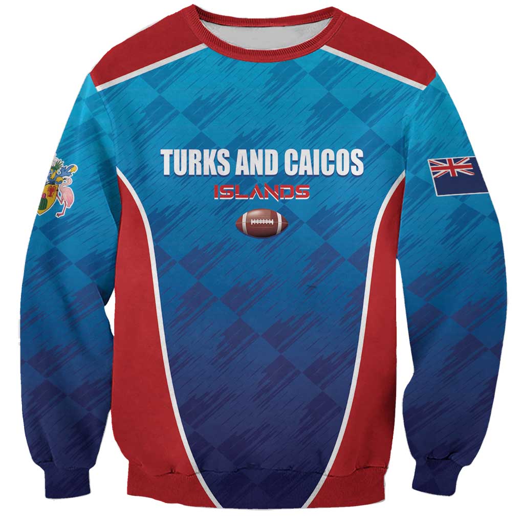 Custom Turks and Caicos Islands Rugby Sweatshirt TCI Team Come On