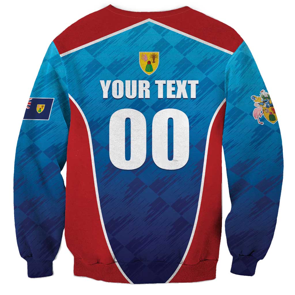 Custom Turks and Caicos Islands Rugby Sweatshirt TCI Team Come On