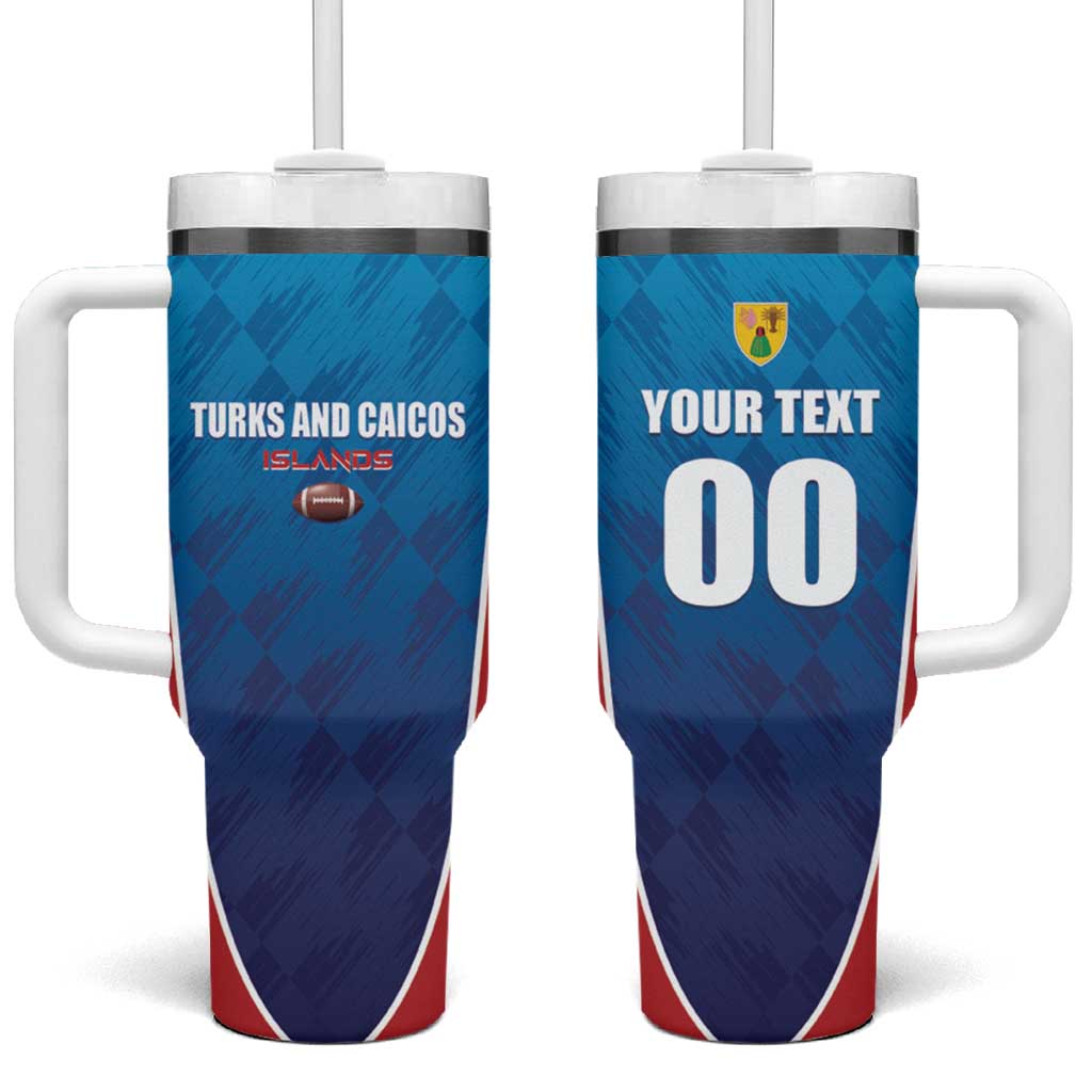 Custom Turks and Caicos Islands Rugby Tumbler With Handle TCI Team Come On