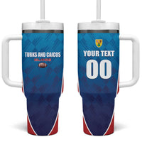 Custom Turks and Caicos Islands Rugby Tumbler With Handle TCI Team Come On