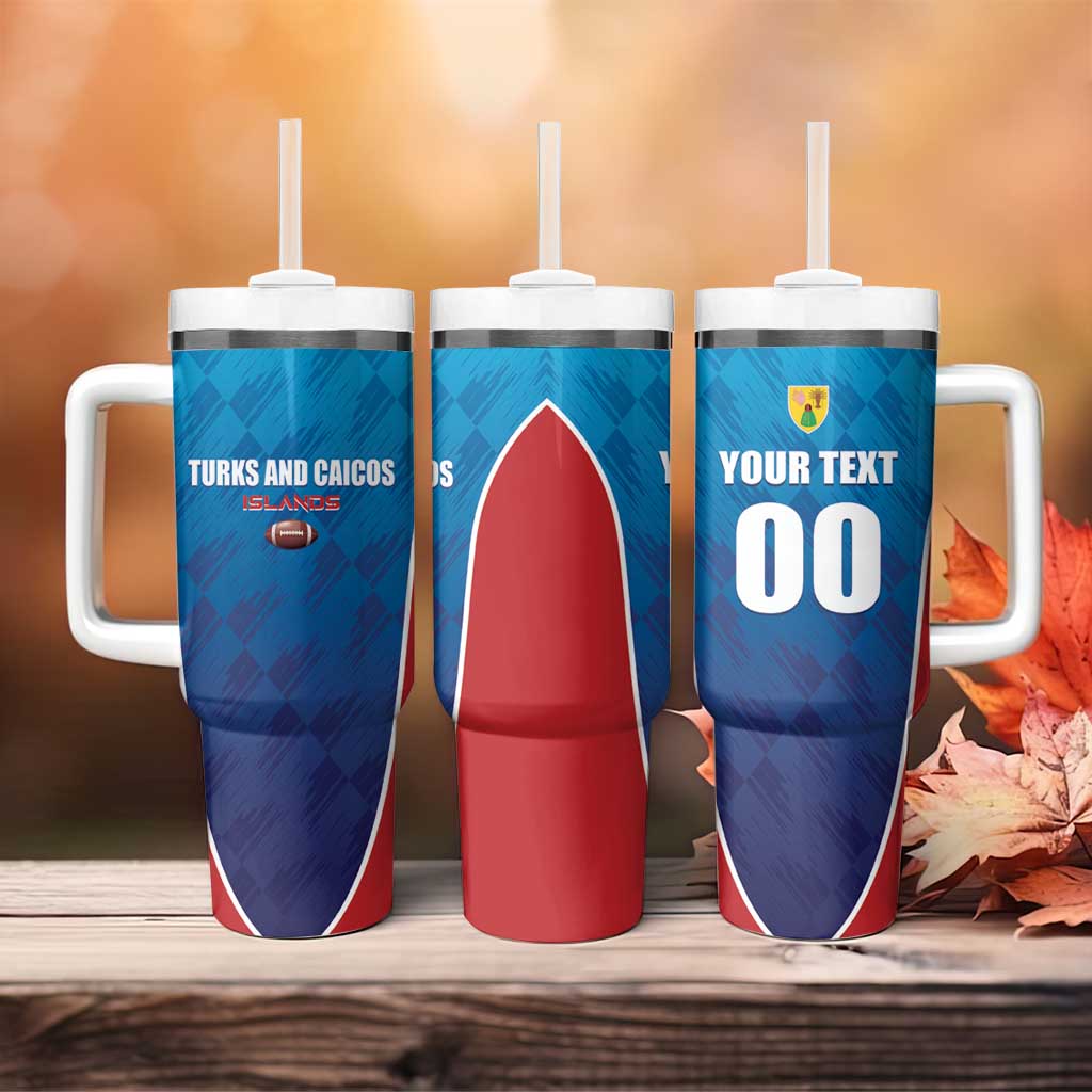 Custom Turks and Caicos Islands Rugby Tumbler With Handle TCI Team Come On