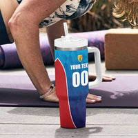 Custom Turks and Caicos Islands Rugby Tumbler With Handle TCI Team Come On