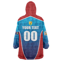 Custom Turks and Caicos Islands Rugby Wearable Blanket Hoodie TCI Team Come On