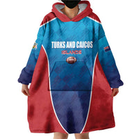 Custom Turks and Caicos Islands Rugby Wearable Blanket Hoodie TCI Team Come On