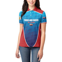 Custom Turks and Caicos Islands Rugby Women Polo Shirt TCI Team Come On