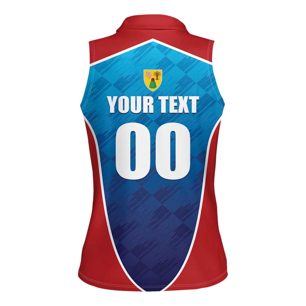 Custom Turks and Caicos Islands Rugby Women Sleeveless Polo Shirt TCI Team Come On