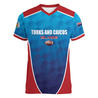 Custom Turks and Caicos Islands Rugby Women V-Neck T-Shirt TCI Team Come On
