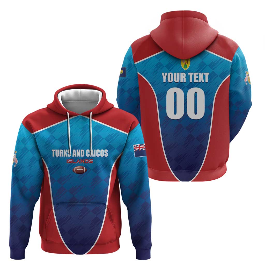 Custom Turks and Caicos Islands Rugby Zip Hoodie TCI Team Come On