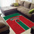 Baseball Mexico Diablos Rojos Area Rug Red Devils Aztec Pattern