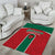 Baseball Mexico Diablos Rojos Area Rug Red Devils Aztec Pattern
